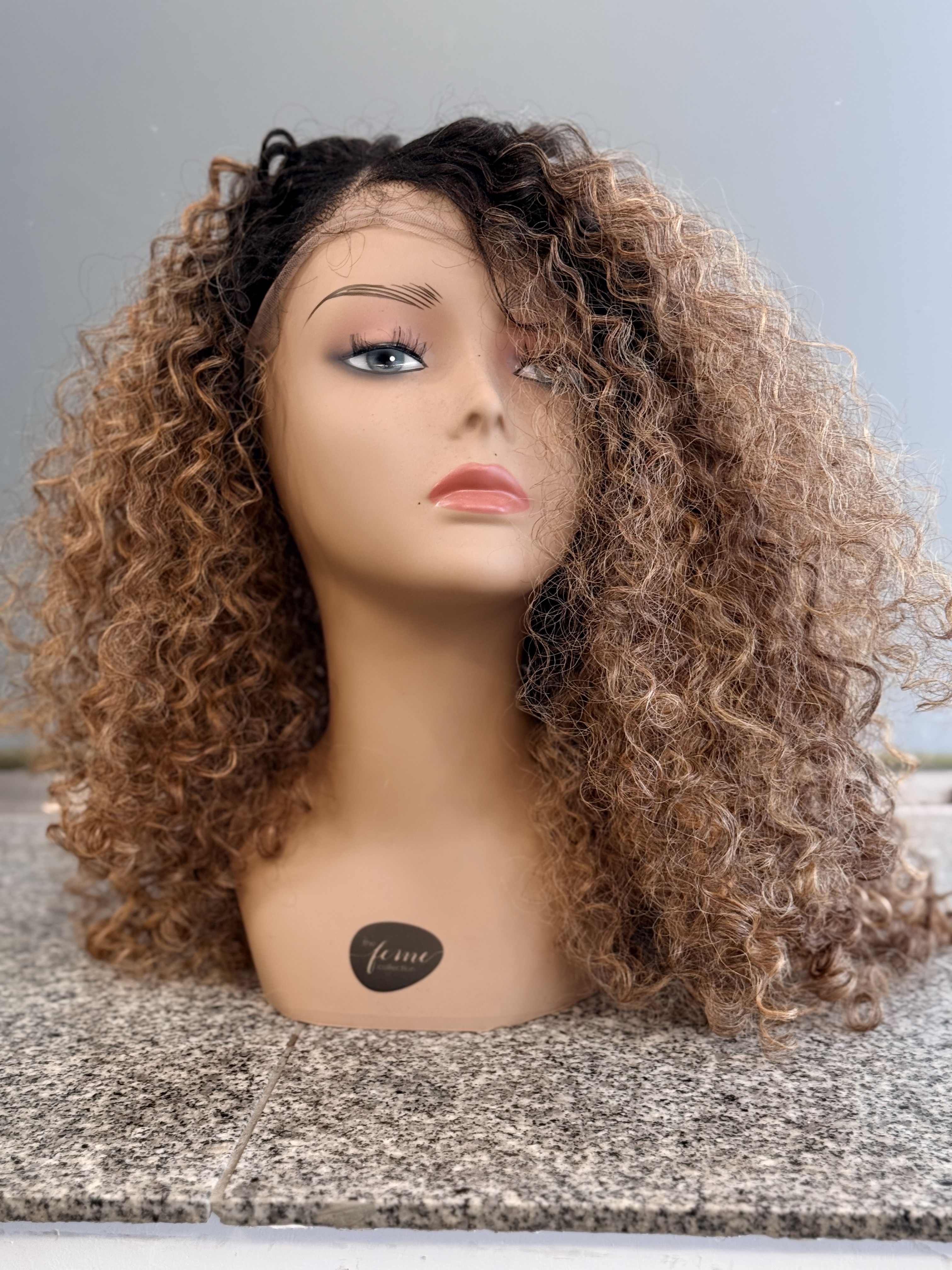 Lace Wig Curly Ombré